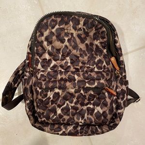 MZ Wallace small leopard print metro backpack